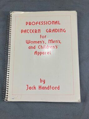 Professional Pattern Grading Text Book Jack Handford 1980 Plycon Press 254 Pages